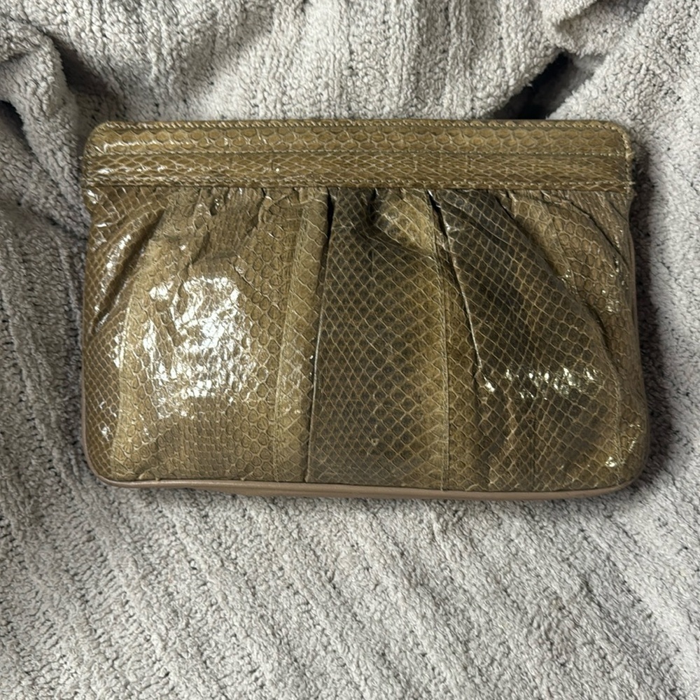 Vintage Genuine Snakeskin Clutch or Crossbody Bag “Aspects” Beautiful Condition